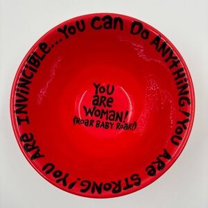 Inspirational Red Porcelain Bowl